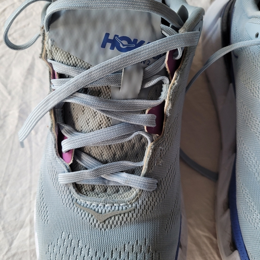 HOKA one one  Elevon 2Women's Gray and Purple Sneakers Size 9 - Picture 4 of 13